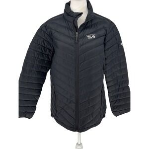 Mountain Hardwear Womens Down Puffer Jacket Black XL Q-Shield Lightweight Warm